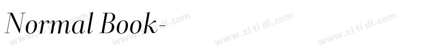 Normal Book字体转换